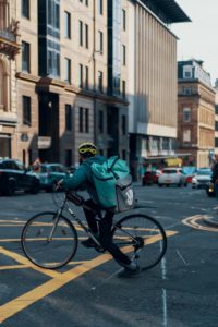 digital marketing during the Coronavirus - Deliveroo rider